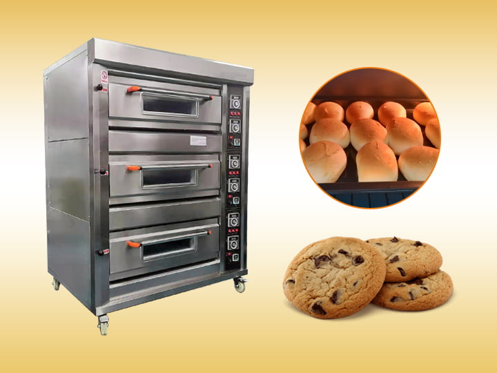 3 Deck Electric Bakery Oven | Commercial Bread Bakery Equipment