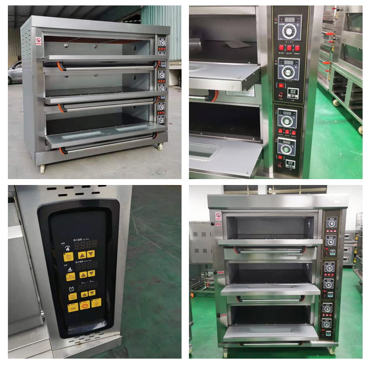 Detalles de la máquina del horno a gas taizy para panadería.