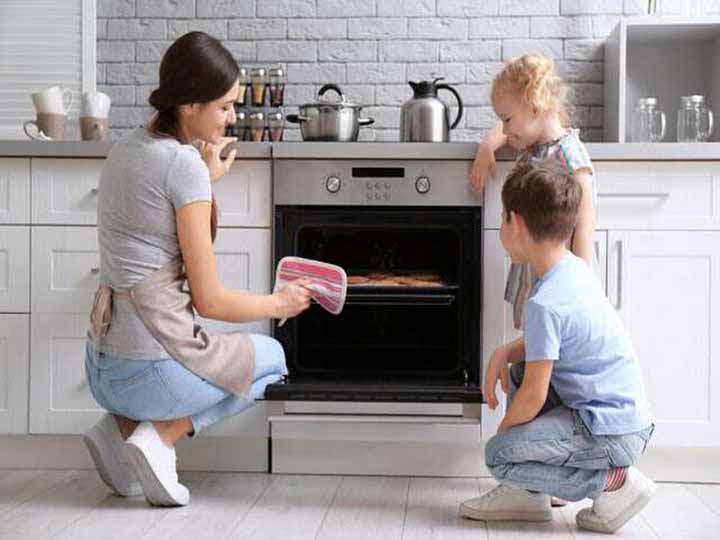 Home electrical food cooking oven