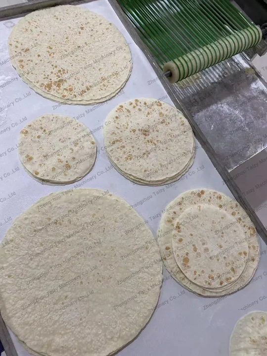 Tortilla Production Line | Roti Making Machine 5 Different sizes of tortillas