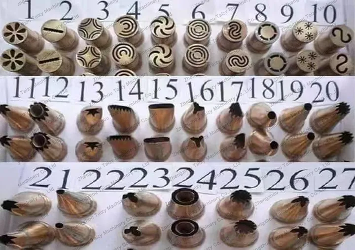 Commercial Cookie Machine 1 Different molds of cookie depositor machine