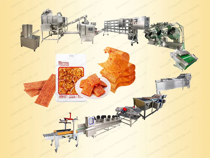 Fully automatic spicy strip production line