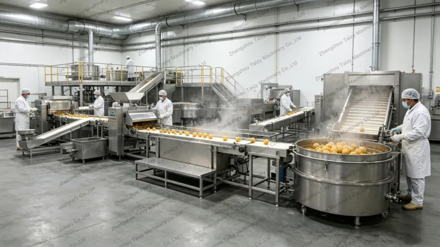 Panipuri Making Machine | Automatic Pani Puri Production Line For India 14 Automatic panipuri production line